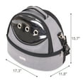 thumbnail image 3 of SUSSEXHOME Pets Small Pet Carrier for Small Dogs and Cats - Waterproof Pet Travel Bag with Clear Window - Adjustable Strap Pet Carrier for Cat Travel Bag - 15.7 x 17.3 x 11.8 Inch - Gray, 3 of 8