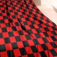 thumbnail image 3 of Red and Black Checkered Pattern Blanket,Comfortable Soft Lamb Wool Throw Blanket,All Season,Warm Lightweight Blankets for Sofa Bed Couch Living Room Chair,60"x80", 3 of 4