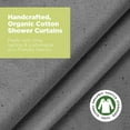 thumbnail image 3 of Organic Cotton 36x74" Stall Shower Curtain - Natural fabric Leakproof curtain for luxury bathroom decor - White, 3 of 8
