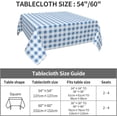 thumbnail image 2 of Square Tablecloth 60 x 60 Inch, Blue White Gingham Square Table Covers Water Resistant Table Cloth Polyester Table Cover for Kitchen Dinning Tabletop Outdoor, 2 of 8