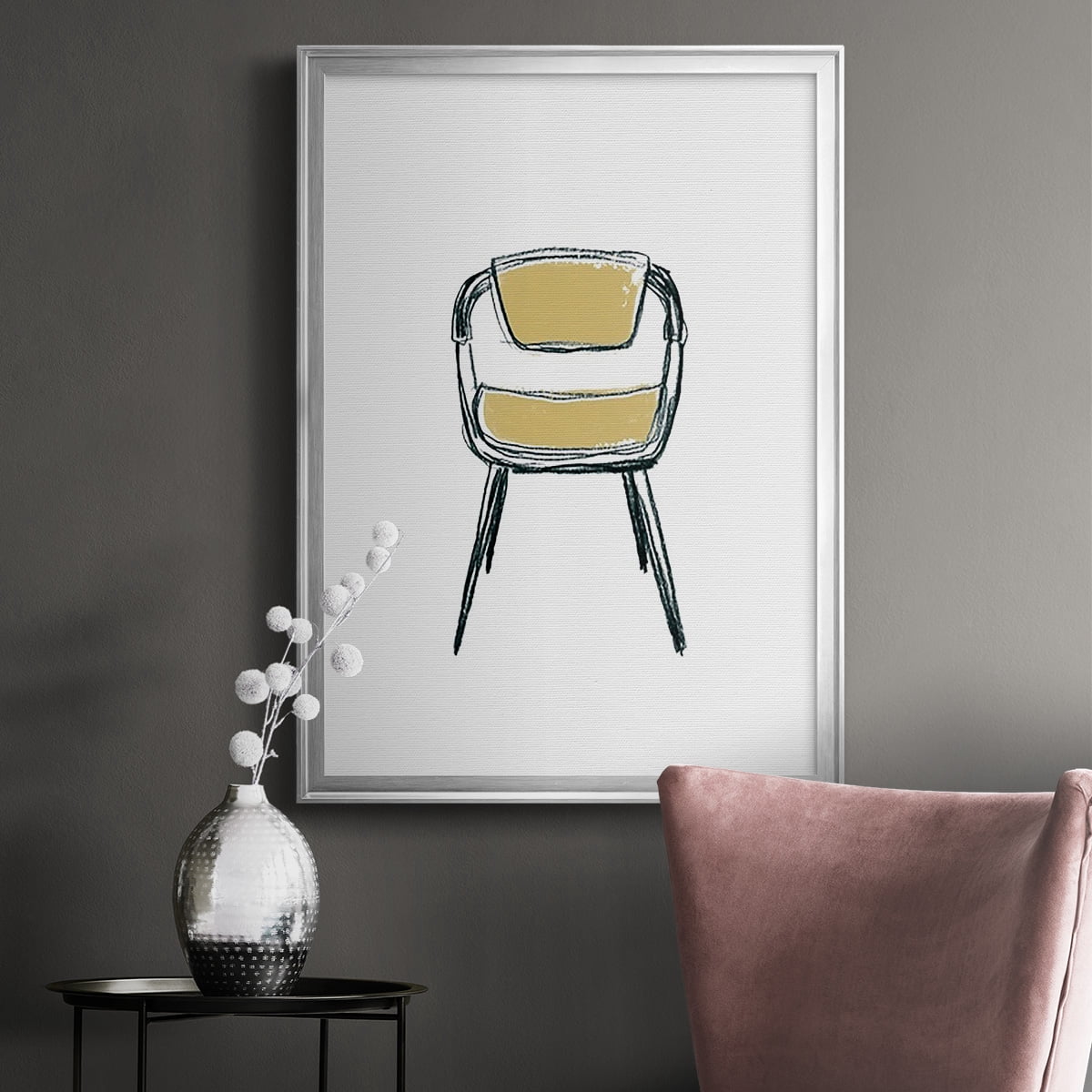Take a Seat II Premium Framed Print, in Gold, Black, or Silver - Ready to Hang
