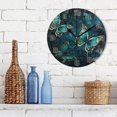 thumbnail image 3 of Gold Blue Butterfly Wall Clock Round Vintage Silent Non Ticking Battery Operated Accurate Arabic Numerals Design for Home Kitchen Living Room Bedroom 10 Inch Home Decor, 3 of 6