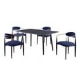 thumbnail image 5 of Newboti Furniture Modern Contemporary 2pcs Side Chairs Blue Fabric Upholstered Ultra Stylish Chairs Set 07788, 5 of 8