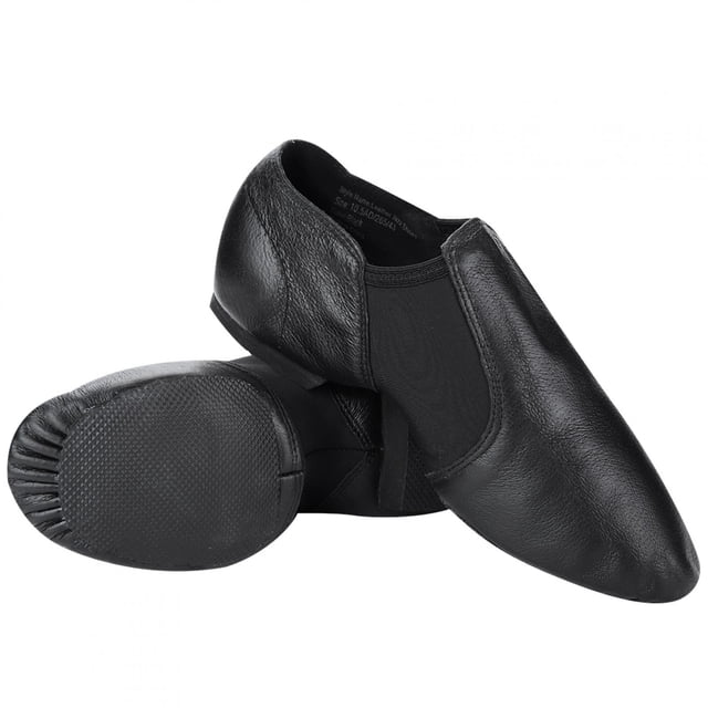 Calzado de práctica de baile suave y duradero, zapatos de jazz de cuero negro talla 41 para niños y adultos