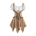 thumbnail image 2 of FNFYFH Renaissance Costume Women Corset Dress Mini Fairy Dresses Vintage Gothic Cosplay Dress Dirndl Dresses for Halloween Carnival, 2 of 7