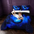 thumbnail image 3 of Manfei Gothic Dragon Animals Queen Comforter Set,Vintage Cloud Stars Comforter Sets Queen,Navy Blue,Black Reversible,3-Piece,1 Comforter and 2 Pillowcases, 3 of 7