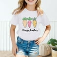 thumbnail image 2 of MUXiin Girls Easter Shirts Size 7/8 Rabbit Print Short Sleeve T-Shirt Comfortable Easter's Day Pullover Tops T-Shirts Toddler To Big Kid Easter Gifts for Girls(White,3-4 Years), 2 of 5