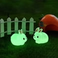 thumbnail image 5 of AOOOWER 10pcs Glowing in Dark Rabbits Luminous Easter Bunny Ornament for Garden Decor, 5 of 16