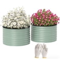 thumbnail image 2 of Outsunny Galvanized Raised Garden Bed, Set of 2 Planter Box with Safety Edging, Easy-to-assemble, Light Green, 2 of 9
