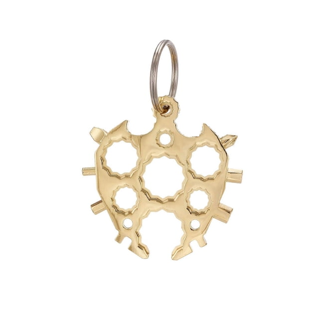 Herramienta multiusos 18 en 1 con forma de copo de nieve, llave de bolsillo, llave hexagonal, abridor de botellas y llavero multifunción.
