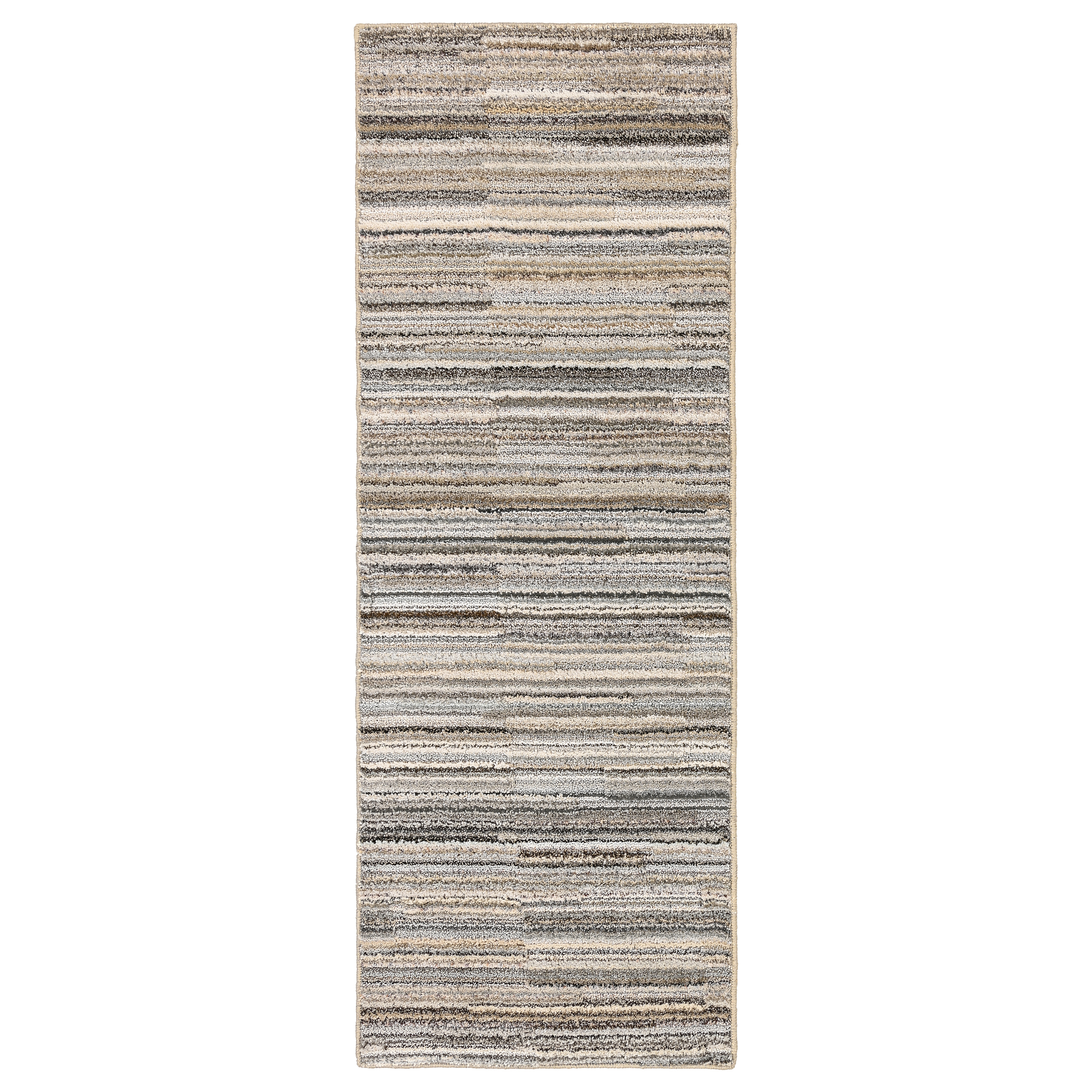 Mainstays Studio Plush Pixel Tan/Gray Indoor Runner Rug, 22" x 60"
