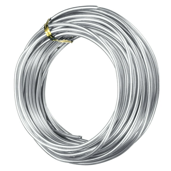 Uxcell 9 Gauge 3mm Aluminum Wire, 32.8 ft(10m) Bendable Metal Wire Jewelry Craft Wire Beading Armature Wire for Jewelry DIY Crafts Wreath Making Sculpting Floral Bonsai Trees, Silver