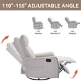 thumbnail image 4 of Aukfa Swivel Rocker Recliner Glider Chair with Heat & Massage for Adults, Living Room, Beige, 4 of 10