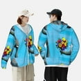 thumbnail image 5 of Haiem Elephant Trunk Couple Flowers UPF 50+ Fishing Shirts for Men Long Sleeve UV Sun Protection Hoodie Non-Mask Outdoor Hiking Shirts, 5 of 8