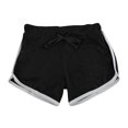 thumbnail image 3 of IDALL Running Shorts Booty Shorts Women's Sport Yoga Fitness Pants Stretch Sheath Mid Waist Drawstring Shorts Gym Shorts Women Cotton Shorts Black L, 3 of 4