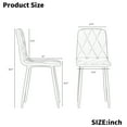 thumbnail image 3 of 4 Chairs Dining , Gray Velvet Upholstered Seat And Robust Metal Legs, Solution Room Of - Legs For Long-lasting Use, 3 of 7
