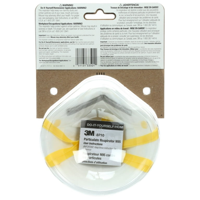 Bondo Sanding Respirator 95% Dust Filtration N95 Lightweight for