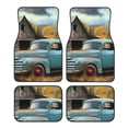 thumbnail image 1 of Balery Vintage Truck Farm Scene Juego de 4 Alfombrillas para Auto, Revestimientos de Caucho Resistente, Diseño Antideslizante, 1 of 7