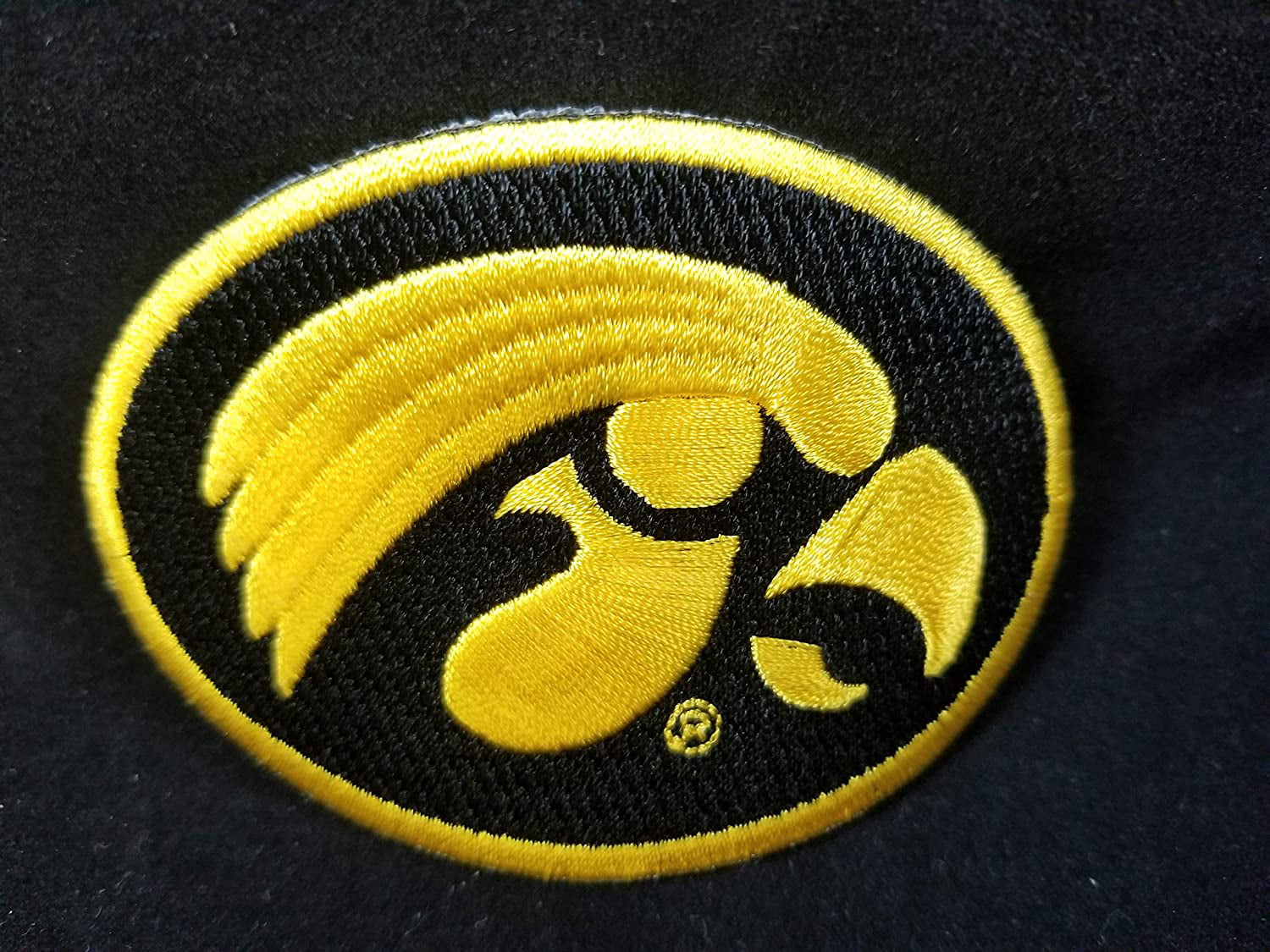 Iowa Hawkeyes vintage embroidered iron on patch 3.5” x 3" NCAA Nice Rare 