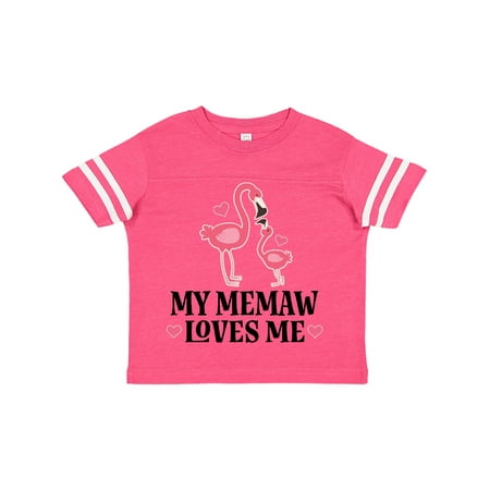 

Inktastic Memaw Loves Me Girl Flamingo Gift Toddler Toddler Girl T-Shirt