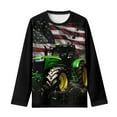 thumbnail image 4 of DISNIMO American Flag Tractor Shirt Boys Long Sleeve T Shirts Size 3-4 Boys Clothes Long Sleeve Shirts Soft Tee Shirts Kids Crew Neck Tshirt Boys Fall Tops for s Tshirts Boys Casual Wear, 4 of 7