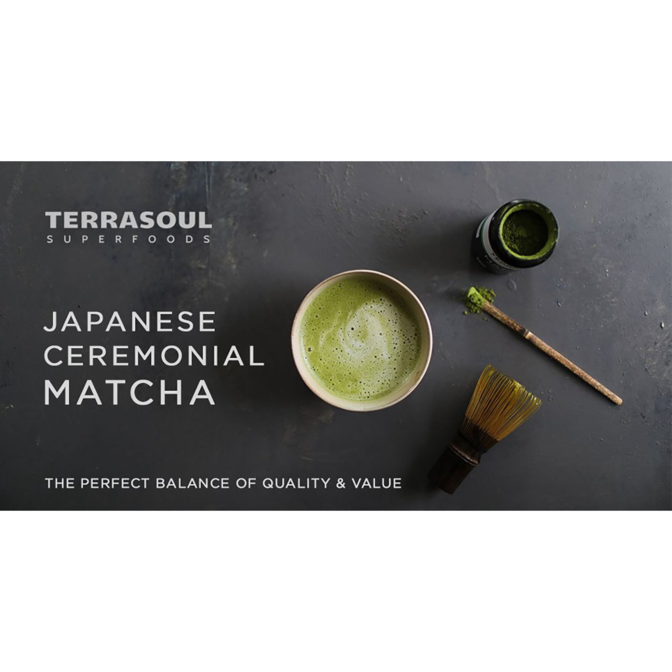 Terrasoul Superfoods Organic Matcha Green Tea (Ceremonial Grade in Miron Glass), 4.24 Oz / 120g (2.12 Oz 2-Pack)