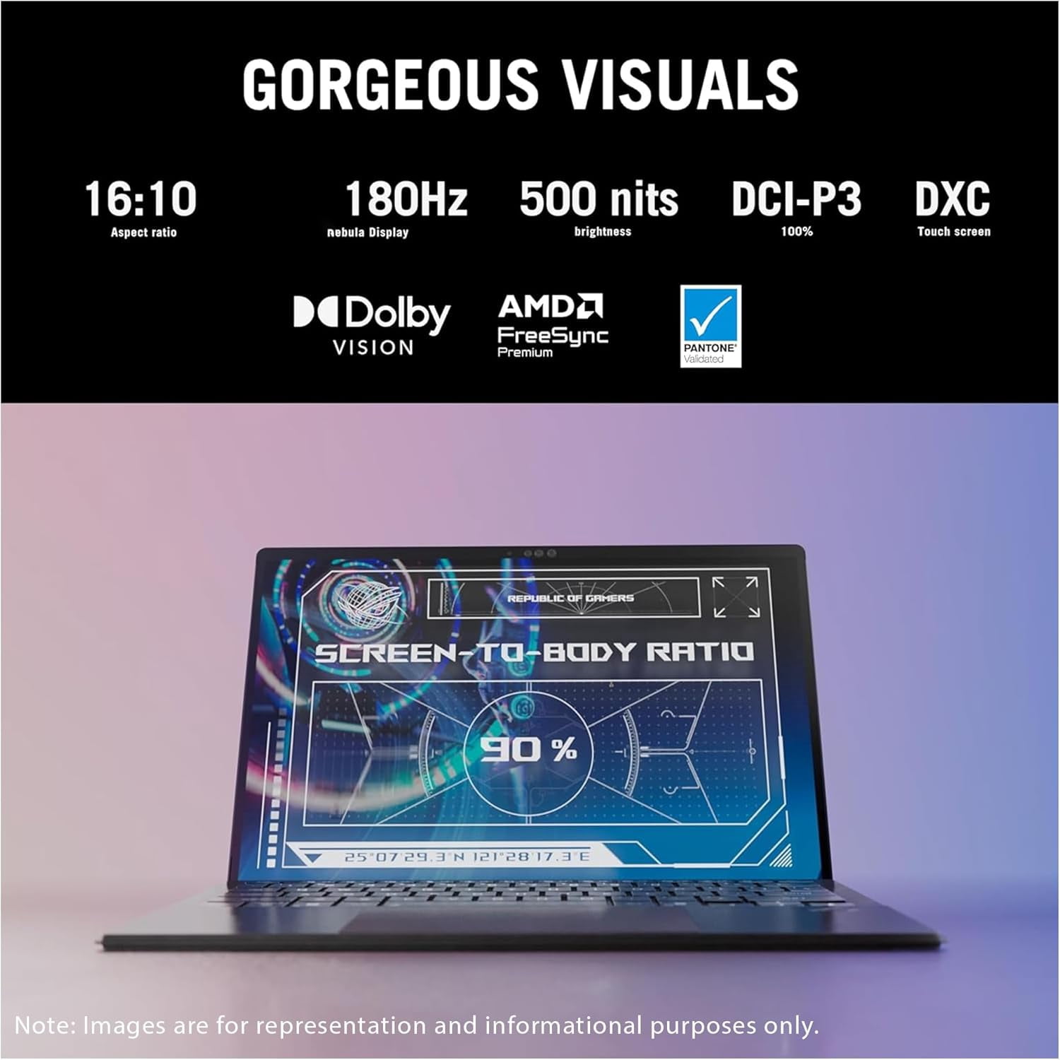 Asus ROG Flow Z13 2-in-1 Gaming Laptop, AMD Ryzen AI MAX 390, 32 GB LPDDR5x RAM, 1 TB PCIe SSD, 13.4'' 2.5K (2560x1600) 180Hz Touchscreen, AMD Radeon Graphics, 1-Zone RGB Keyboard, W11 Pro, OffBlack
