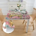 thumbnail image 2 of WYYP Unicorn Castle Rainbow Square Tablecloth Waterproof Resistant Fabric 100% Polyester Fiber 36*36, 2 of 8