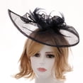 thumbnail image 2 of Novia Vintage Derby Fascinator Sombrero Diadema Cóctel Vino rojo Hugo Accesorio para el cabello de las mujeres, 2 of 8