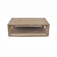thumbnail image 2 of Limy Coffee Table, 54 Inch Rectangular Top, Shelf, Antique Brown Wood, 2 of 5