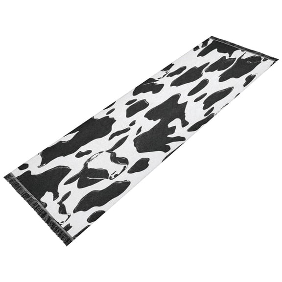 Vintage Modern Runner Rug,Non Slip Machine Washable 72"x23.5" Polyester Material Pet-Friendly Durable,Applicable to Entryway Rug Living Room Rug Cow Pictures