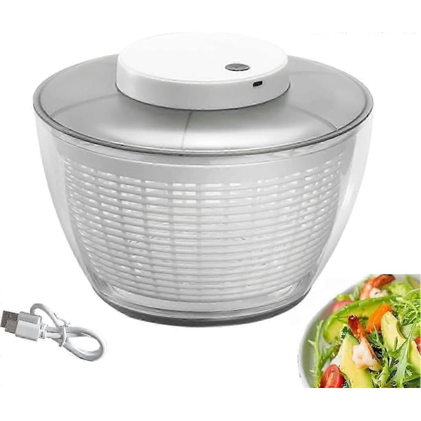 Electric Salad Spinner, 4.5L Lettuce Spinner, Rechargeable Large Salad Spinner