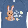 thumbnail image 4 of Inktastic My 1st Easter with Cute Brown Bunny and Easter Eggs Boys or Girls Baby Bodysuit, 4 of 5