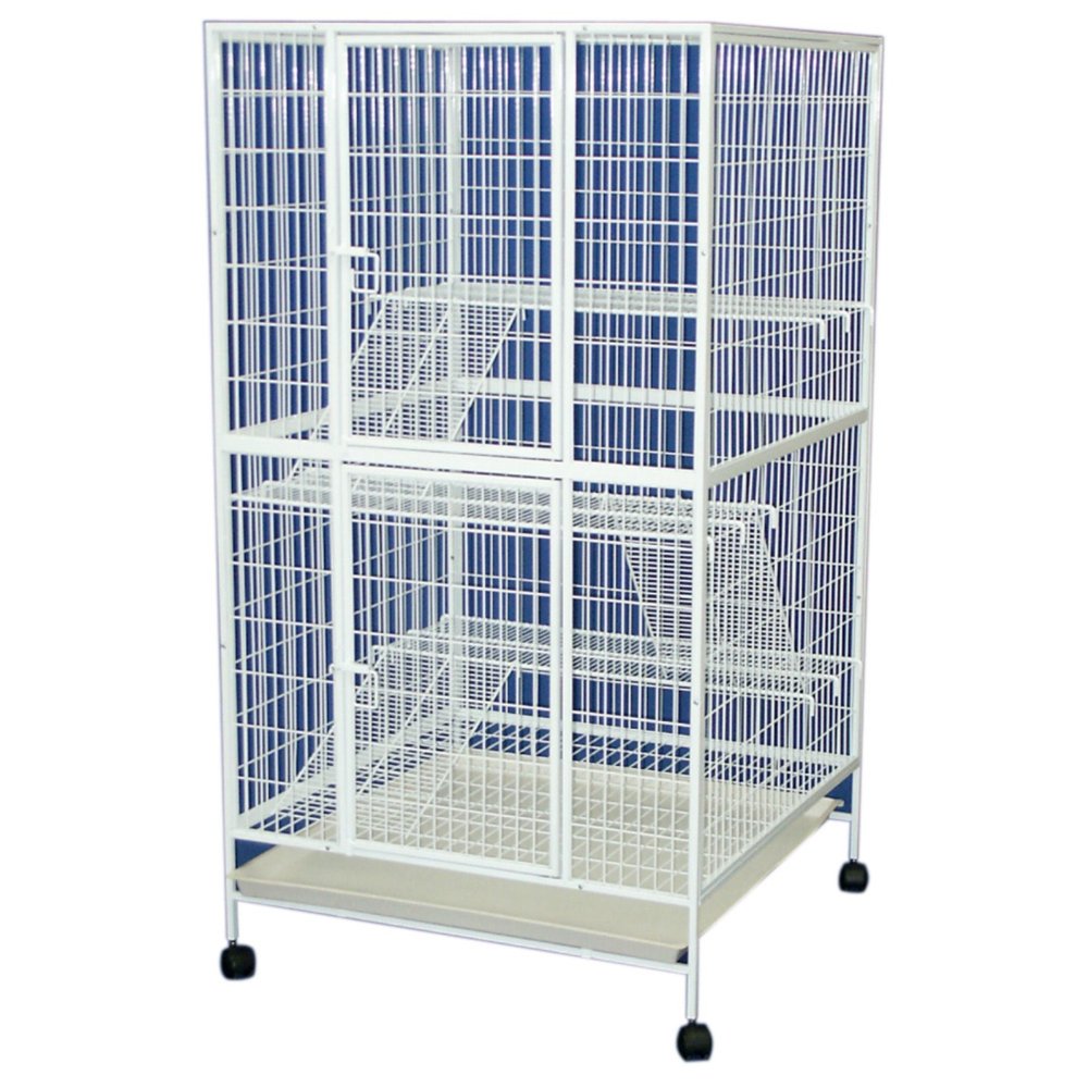 YML 35 in. 4 Levels Small Animal Cage With Wire Bottom Grate and