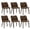 Darkbrown, variant on AFO Mid Century Modern Dining Chairs Set of 6, Upholstered Parson Fabric Side Chairs with Rubberwood Legs, Beige