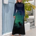 thumbnail image 3 of Vestido largo de alce con auroras boreales vestido verano vestidos de verano para mujer 2024 vestido de verano mujer 2024, 3 of 4