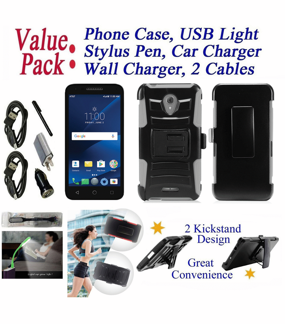 Value Pack + for 5" Alcatel Cameo X IdealXcite VERSO Case Phone Case