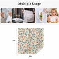 thumbnail image 5 of Teal Orange Eucalyptus Cloth Napkins, Spring Botanical Leaves Washable and Reusable Dinner Napkins Set of 6, Table Napkin for Kitchen Party Birthday Wedding Hotel Housewarming 20"x20", 5 of 9