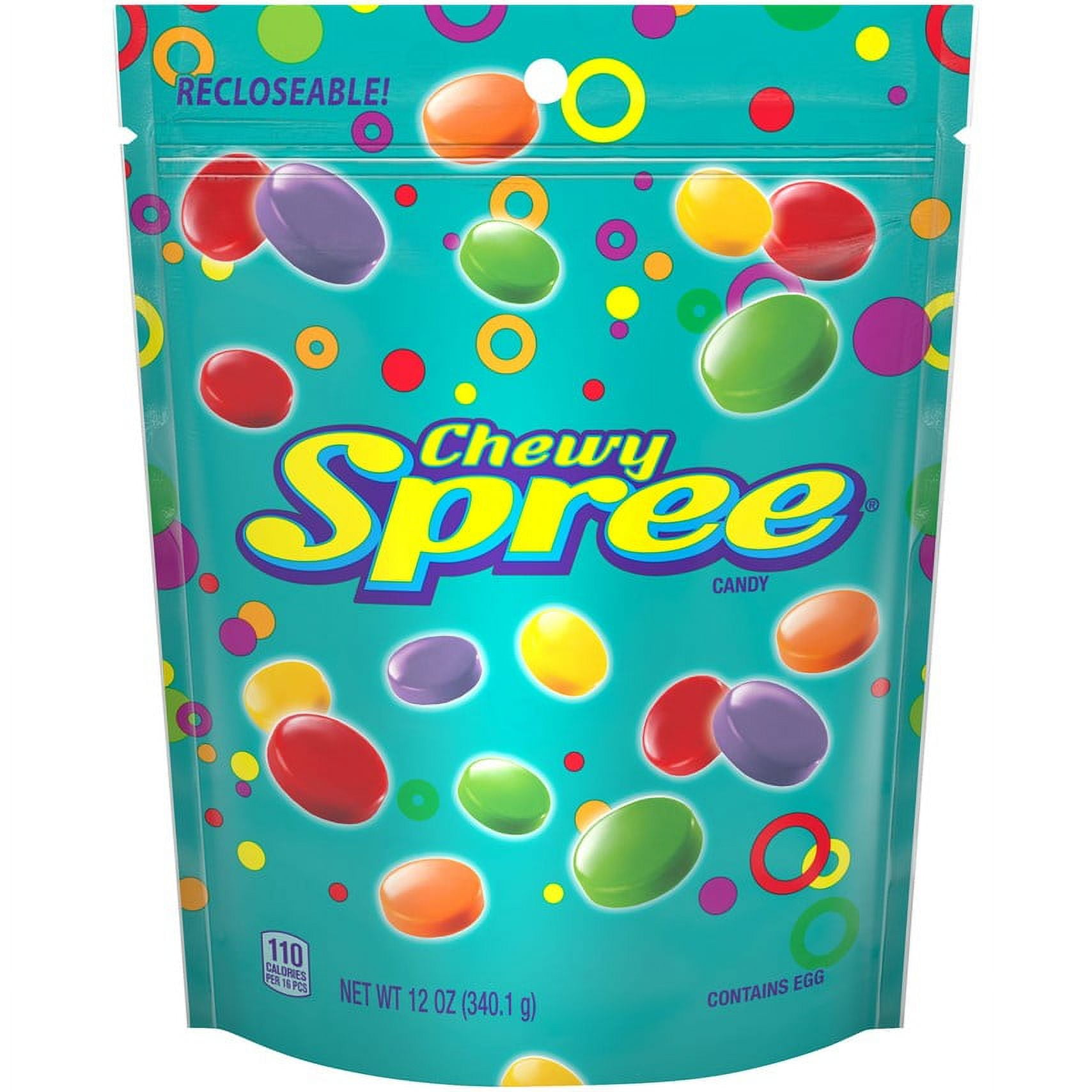 (4 pack) Spree Chewy Candy Bag, 12 oz