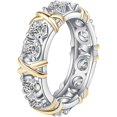 thumbnail image 5 of AKYUSGFL Fashion Rings for Women Synthetic Diamond Studded Zirconia Inlaid Rings Wedding Engagement Rings Jewelry Accessory Gifts, 5 of 5