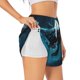 thumbnail image 1 of Balery Vintage Blue Pattern Whale Pantalones cortos deportivos para mujer con forro y dos bolsillos, elásticos, para entrenamiento, gimnasio, yoga-Small, 1 of 7
