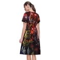thumbnail image 7 of Lsque Five Nights At Freddy'S Print Women's Casual Dress T-Shirt Summer Short Sleeve Scoop Neck Swing Dresses, 7 of 7