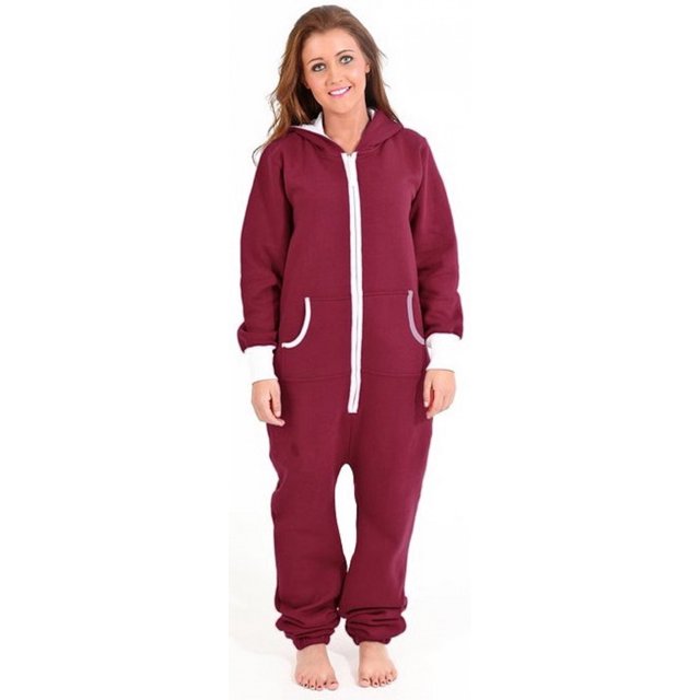 Women's NonFooted One Piece Pajamas Sleepwear Adult Bodysuit Ladies