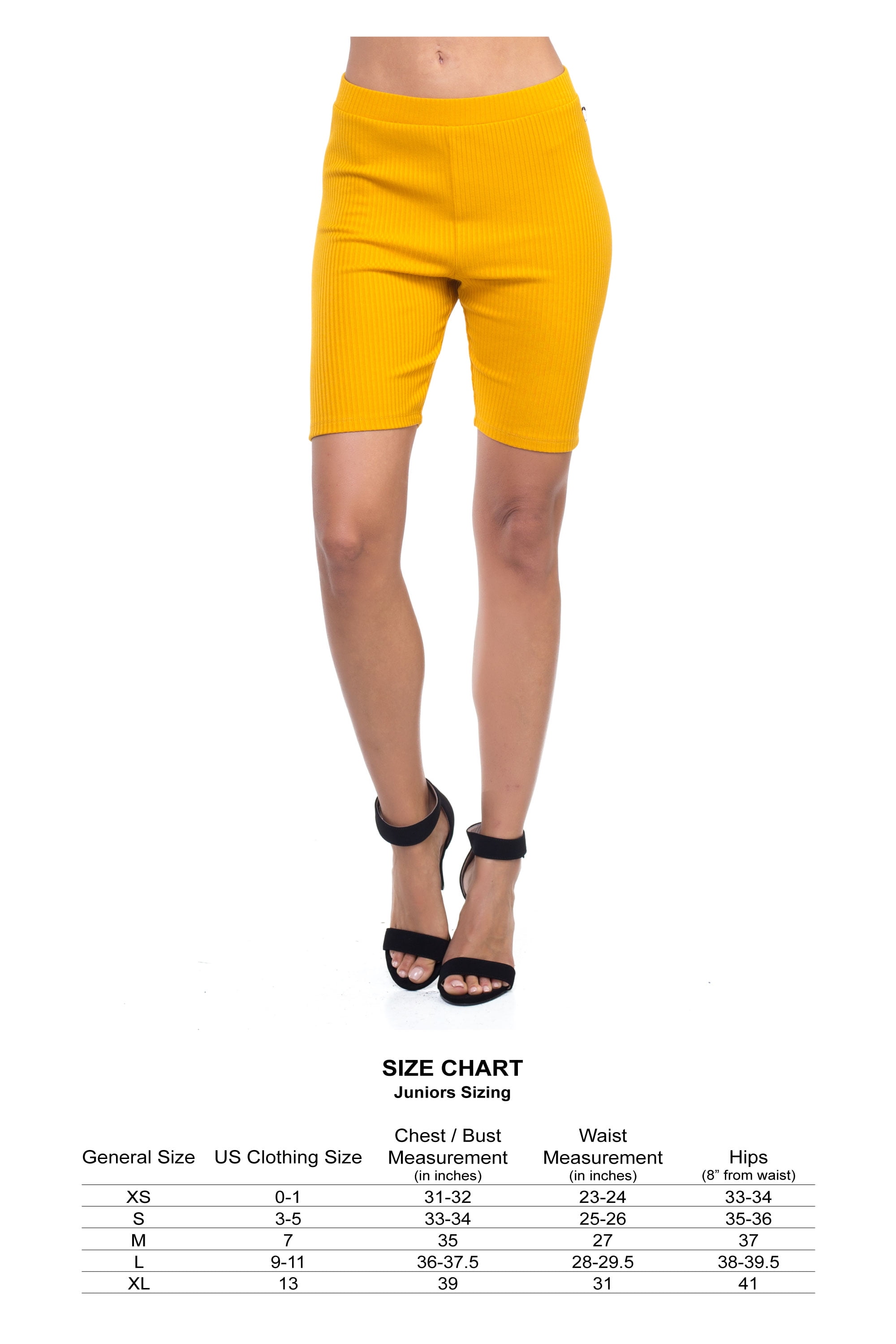 mustard yellow biker shorts