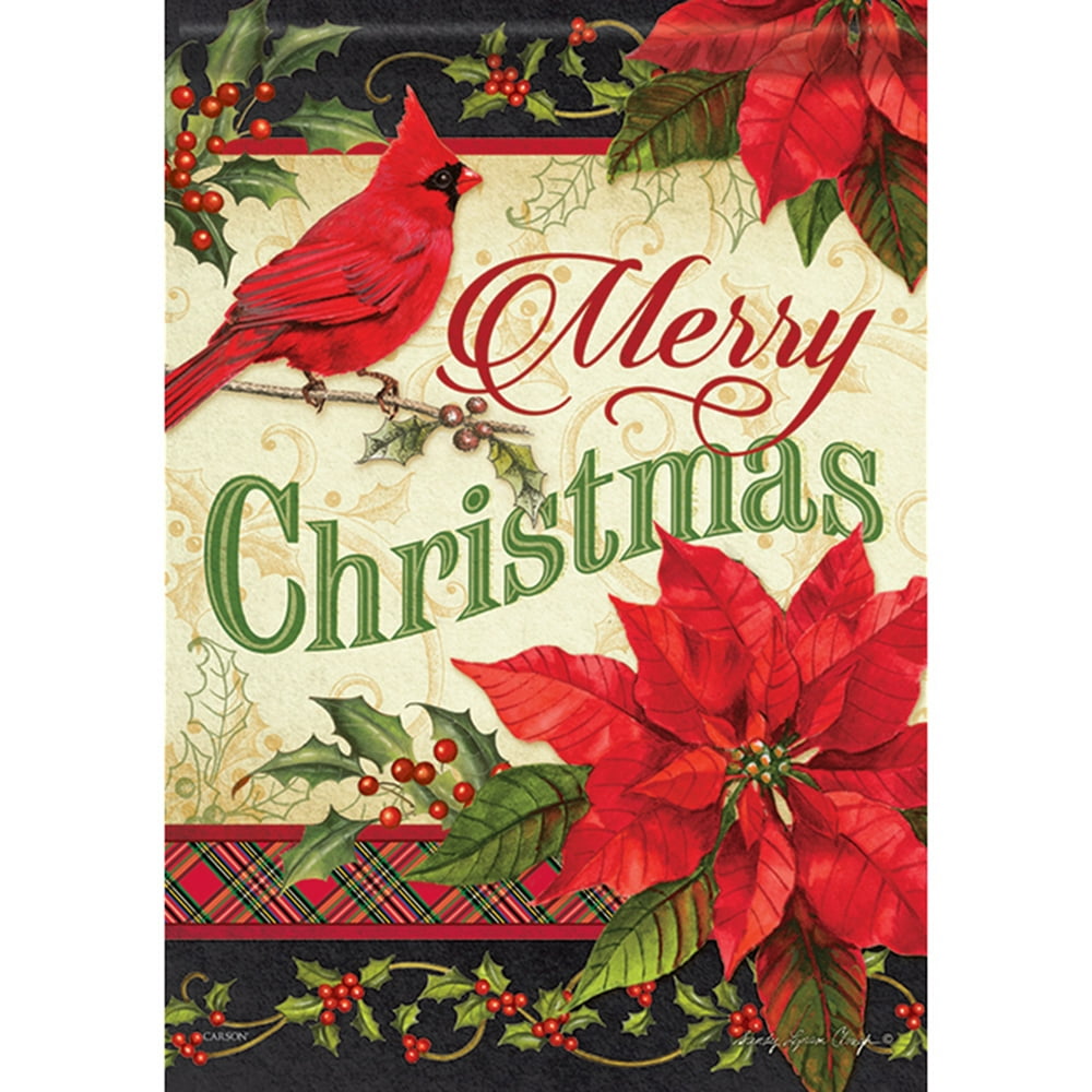 Carson Merry Christmas Greeting Dura Soft Double Sided House Flag ...