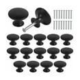 thumbnail image 1 of Perillas redondas de latón, manijas de cajón con perilla de hongo de metal macizo para muebles de baño, fácil instalación y gran capacidad de carga, diseño conciso y generoso, atractivo vintage, 1 of 5