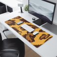 thumbnail image 2 of Long Mouse Pads for Desk,Yellow and Brown Of Leopard Print Desk Mats on Top Of Desks, Desk Mouse Pad Extra Large with 3mm Non-Slip Base and Stitched Edge for Gaming,Office,Work,Home 31.5"x11.8", 2 of 6
