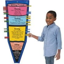Really Good Stuff Long Rectangle Pocket Chart - Black, 14" X 44" With 13 Pockets