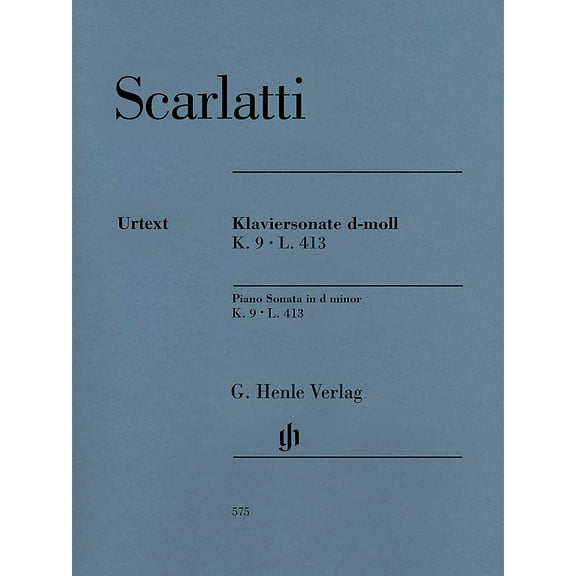 G. Henle Verlag Piano Sonata in D minor, K. 9, L. 413 Henle Music Folios Softcover by Scarlatti Edited by Bengt Johnsson
