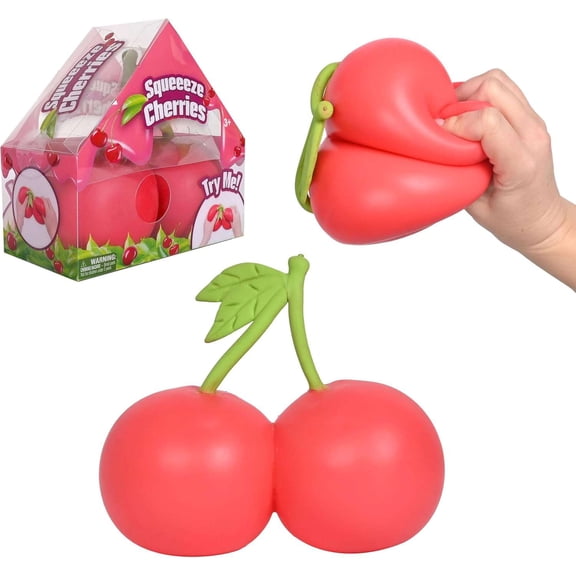 Toymendous Squeezy Squeeze Cherries Stress Relief Squeeze Toy
